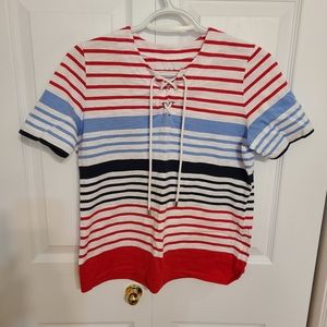🌟4/$15 Allison Daley Striped T-Shirt Size Small Petite